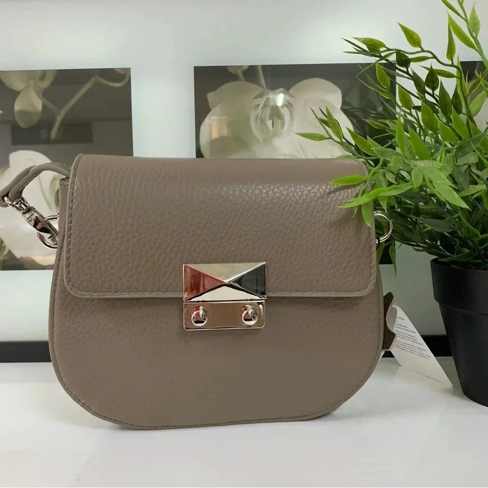 NWT Italy 100% Premium Leather Handbag Limited Small Crossbody Purse - Picture 5 of 9